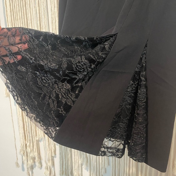 Apostrophe Boutique Chic Fancy Black Lacey Skirt Sz 12 - Picture 5 of 8